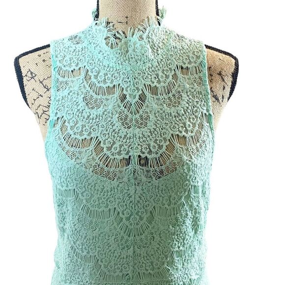 Custom Free People Mint Lace Dress - Picture 8 of 14